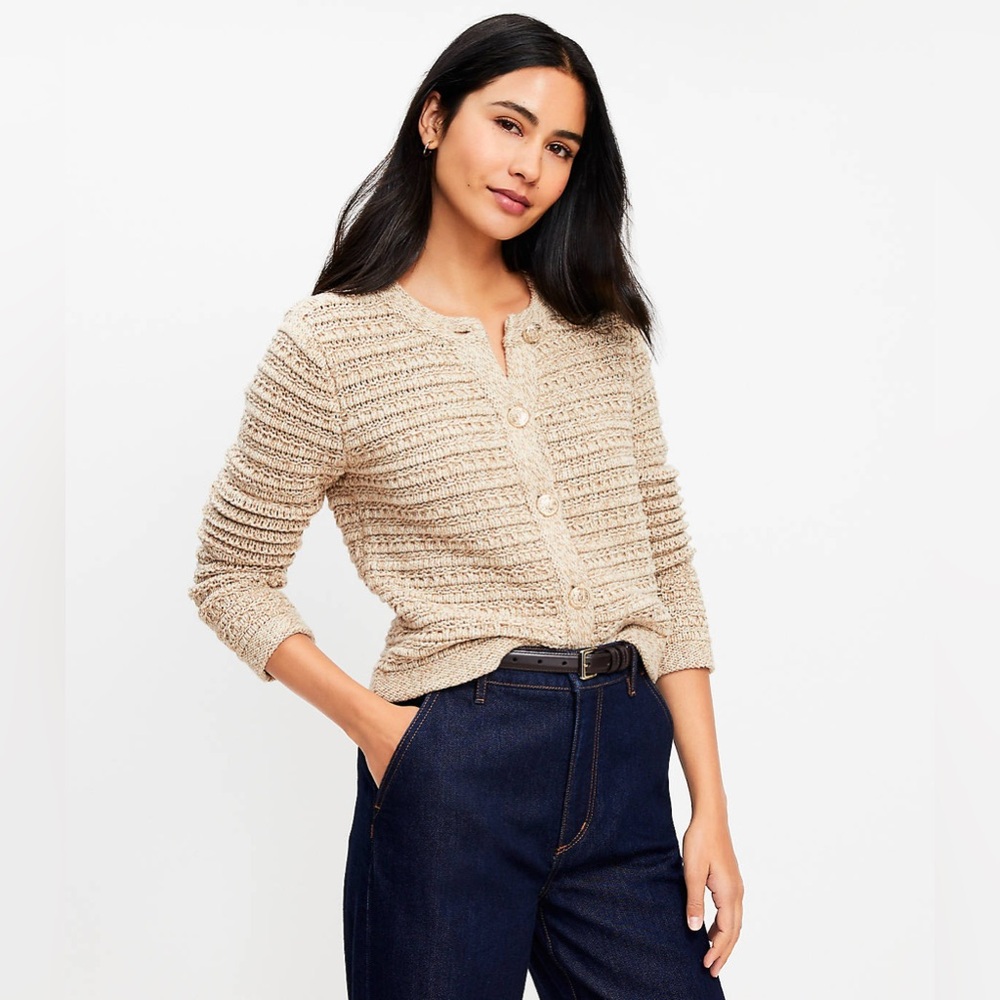 LOFT Textured Sweater Jacket